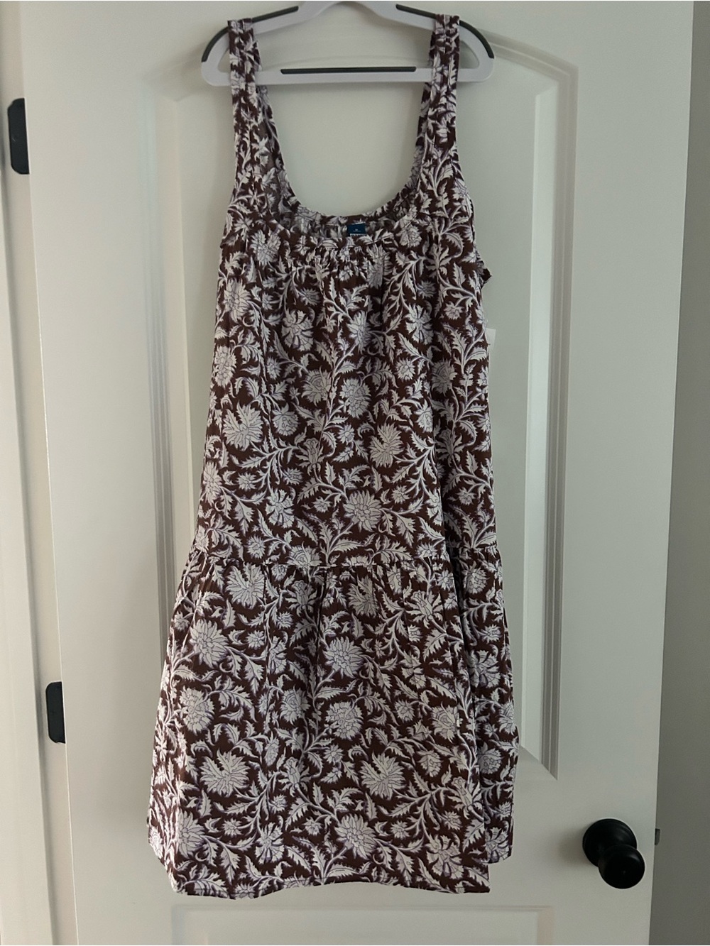 Old Navy Floral Tank Dress — Brown & White